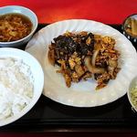 聚幸園 - 聚幸園 ＠板橋本町 火曜日の定食 豚肉きくらげ炒め 600円（税込）