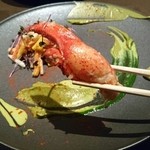 熟成神戸牛プレミアム 听 - ＊冷前菜
      ・“ブリスケ”のマリネ
      柿と根菜のサラダ仕立て