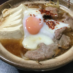 七久保食堂 - 肉鍋定食750円の「肉鍋」