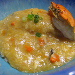 清粥小菜　明 - 上海蟹のあんかけ炒飯