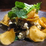 清粥小菜　明 - ピータンと豆腐の白和え〜クワイのチップをトッピングして〜