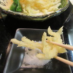 九段一茶庵 - 白魚天ぷらを塩で（2016/2）