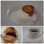 食堂セゾンドール - ◆デザートは「ミルクのアイス」と「紫芋のパイ」
      パイ生地はサクサクで美味しいですよ。アイスと共に頂くとより美味しい・
      ◆珈琲