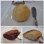 食堂セゾンドール - パンは3種出されましたが、どれも美味しい。なくなれば言わなくても追加してくださいますよ。