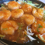中華料理 香満園 - 2000円コースの海老チリ