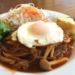 cafe そら - ハンバーグ☆目玉焼付き