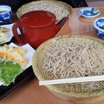 そば処 湧水 - 盛り+野菜天ぷら