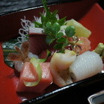 つる幸 - 鰤・がす海老・鮪の漬け・甘海老・鰆・バイ貝・やりいか