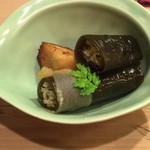 うを徳 - 穴子の昆布巻と揚げ海老芋