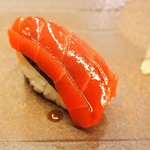 鮨 一新 - 一新すし会席 3240円 の漬け鮪【'16/03/01撮影】