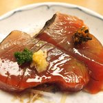 鮨 一新 - 【'16/03/01撮影】一新すし会席 3240円 の漬け鰹