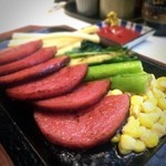 やすらぎ - ハムステーキ鉄板