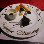 金蘭荘 花山 - ～秋色デセール～　デザート　お誕生日バージョン　2014.10