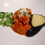 金蘭荘 花山 - ～秋茄子のトマトソースグリル～　2014.10