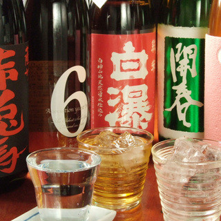 厳選した焼酎・地酒