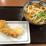 宮武讃岐うどん - かしわ天、半熟たまご天、かけうどん（並）