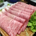 和牛の紀楽 - 焼きしゃぶ肉（佐賀牛サーロイン）