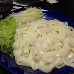 和牛の紀楽 - 〆のうどん（平打ち麺）