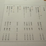 一心鮨 光洋 - 日本酒メニュー