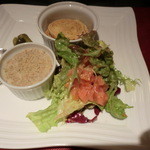 ビストロ タカ - 豚と仔羊のリエット　サラダ添え