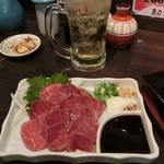 あぷちゃ - ＜2016年３月＞馬刺し。パクパク食べます♪