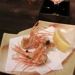 あぷちゃ - ＜2016年３月＞お刺身のボタン海老の頭の唐揚げ。