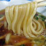 長生うどん - 玉子を絡めてみますと、これが・・・！