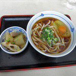 長生うどん - かけうどんｗｉｔｈ生玉子