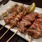 ひより　麦縄本舗　炭焼酒場 - H28.03.04 うずら・ナンコツ・せせり