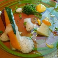 ピエール - 舌平目のスチームと季節野菜 ピエール風トリコロール