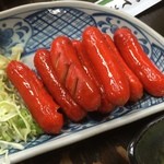 とりよし - 皆様おはようございます。
            安くて美味しい
            昭和の感じのお店でした。
            写真は赤ウインナー。
            にんにくそばには
            かなりのにんにく量の
            ようです。
            風邪対策に良いですね〜。
            本日もよろしく
            お願いします。