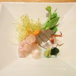 はてなのちゃわん - 鹿児島阿久根漁港直送　天然ヒラメとシマアジの造り