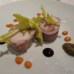 ポンテ デル ピアット - うさぎとフォアグラのインボルティーニ　オリーブのジャム