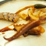あま木 - ヤリイカの印籠詰めとシャコ