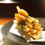 島之内 一陽 - 桜海老、ふきのとうかき揚げ♡