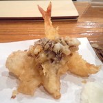 串天ぷら　段々屋 - 海老、きす、マイタケ
