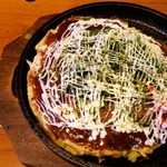 そらいえ - 関西焼き（エビ玉）：ネギ・海苔・マヨネーズ・紅ショウガ乗せ