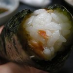 棟梁 - （2010/7月）「おにぎり」（鮭）を上から見たところ