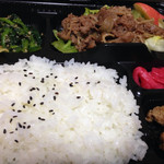 カフェスマイル - すき焼き風焼肉弁当