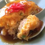 中華菜家 黄河 - 玉子はフンワリ カニカマとネギ入り