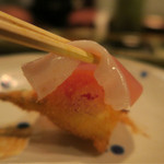 北新地　串かつ凡 - 生ハムチラリと