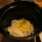 北新地　串かつ凡 - 稲庭うどんでお口直し