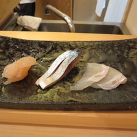 鮨 塚本 - 平目、〆鯖、甘海老昆布〆