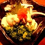 炭寅 博多店 - 酒家鶏処 炭寅  みつせ鶏の白子 (食感が鶏じゃないみたいでした。)　fromグリーンロール