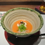 日本料理 潤花 - 先付け　北あかり　人参とカブのすり流し