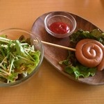 Kakurembo - お子様ランチのサラダとウインナー