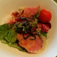鉄板焼 備彩 - 塩こぶサラダ