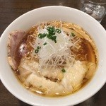 中華そば 安成 - 煮干しそば＋ワンタン＋麺大盛(無料)