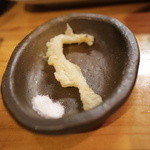 石臼挽き手打 蕎楽亭 - 天婦羅は塩でいただく…