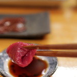 石臼挽き手打 蕎楽亭 - 馬刺しは味噌/醤油好みで…